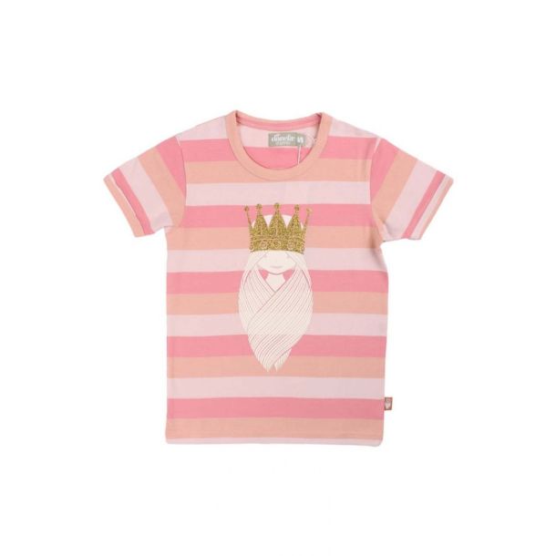Danef - skn stribet T-shirt med Prinsesse Freja - organic