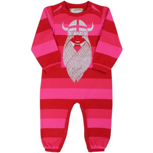 Danefae - Rock Suit, Rot und Pink gestreiften mit Wikinger Freja