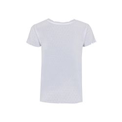 Hviske Skriv en rapport feminin Kids Up - Flot T-Shirt med hulmønster - Aceline - i hvid - Overdele -  IsaDisaKids