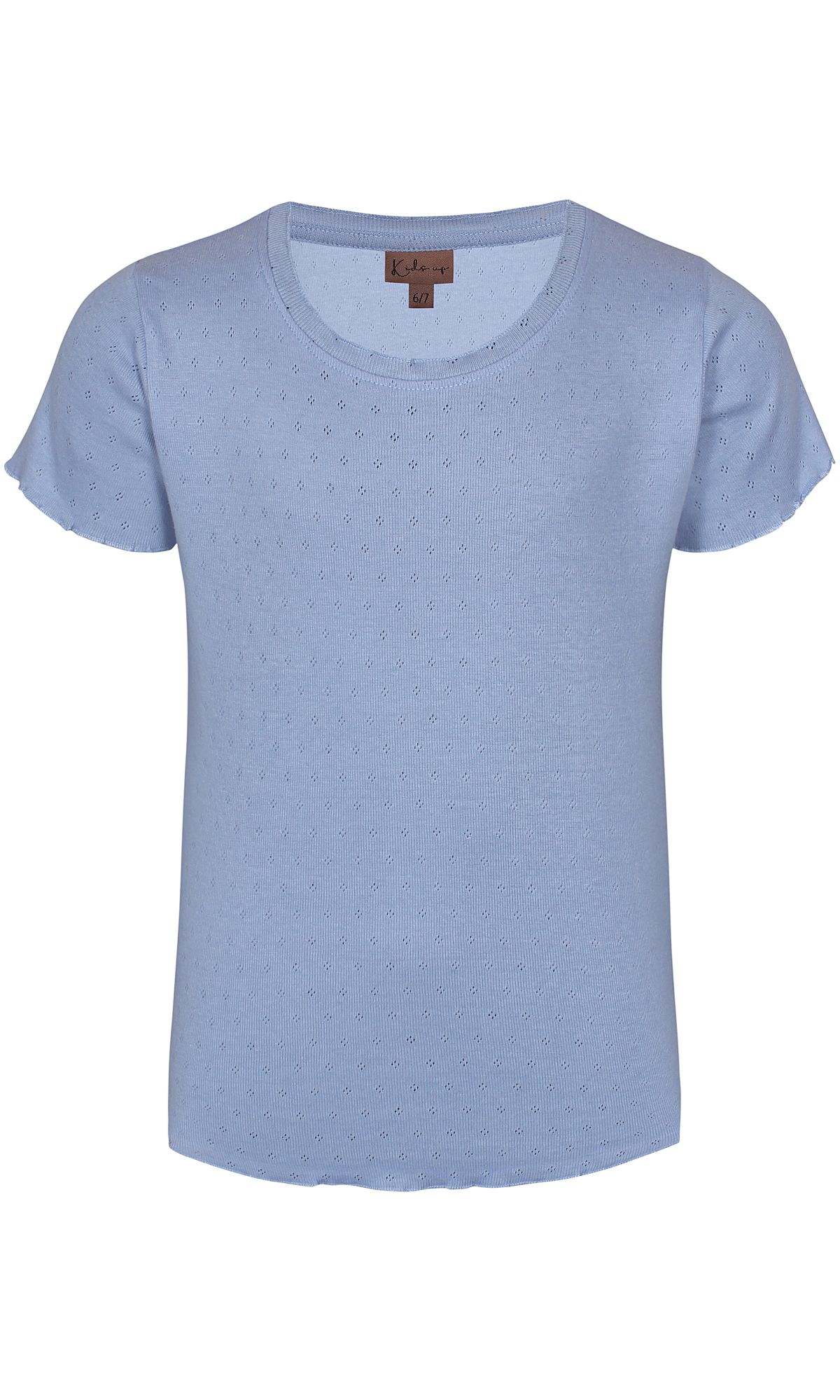 kontrast Sag Hates Kids Up - Flot T-Shirt med hulmønster - Aceline - i blå - Overdele -  IsaDisaKids