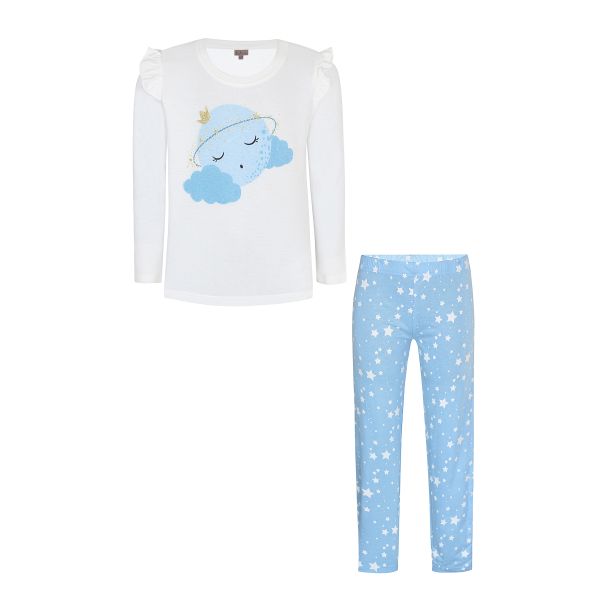 Kids Up - sch&ouml;ner Pyjama, Schlafanzug mit Muster - bio