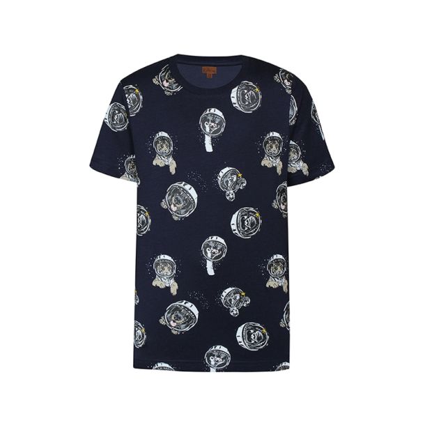 Kids Up - kortrmet T-Shirt med print, navy