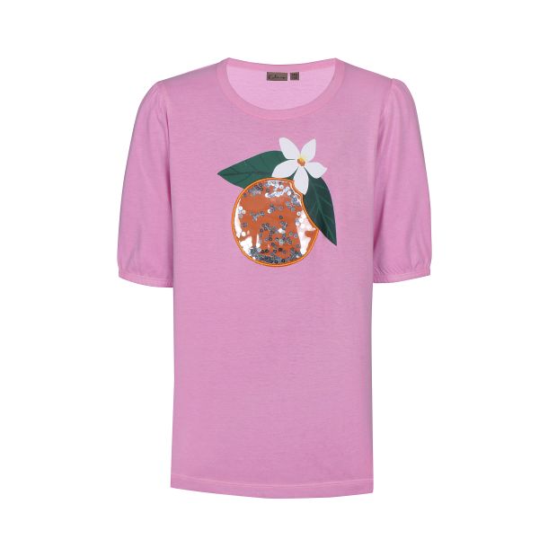 Kids Up - kortrmet T-shirt i begonia pink