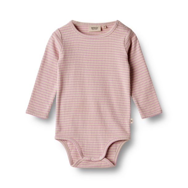 Wheat - rib body Berti, pink lilac stripe