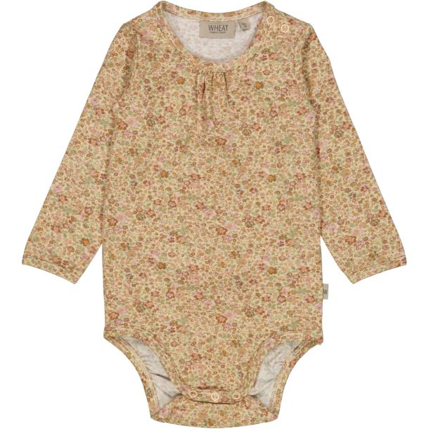 Wheat - sd blomstret  body - Beige smal Flowers