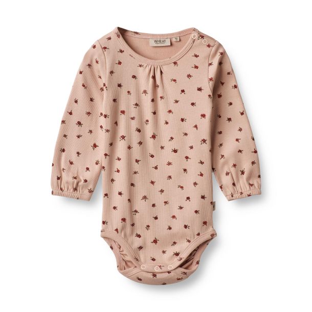 Wheat - sd jersey body Elmine, pink sand flowers 