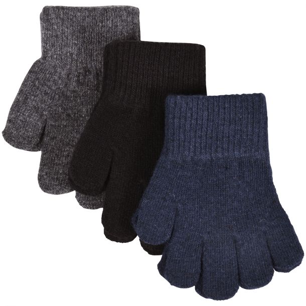 Mikk-Line - 3-Pack Magic-Handschuhe - Bluenights/Antrazite/Black