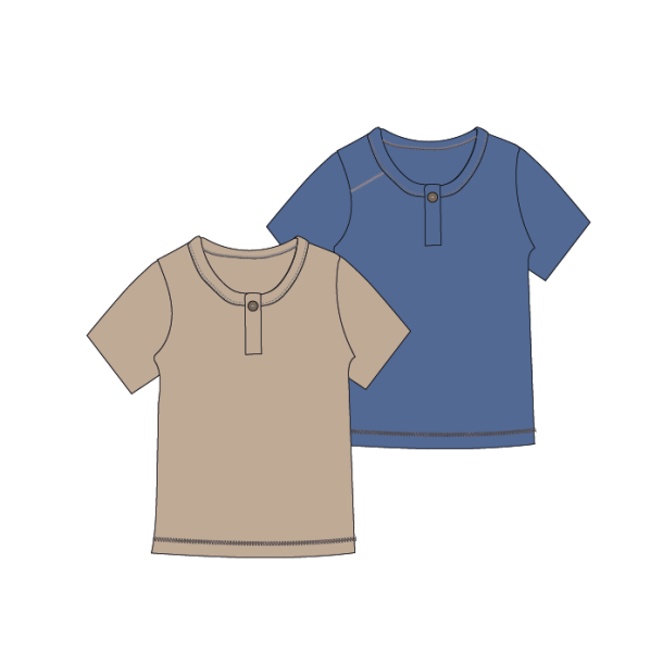 Okker Gokker - rib t-shirt, camel