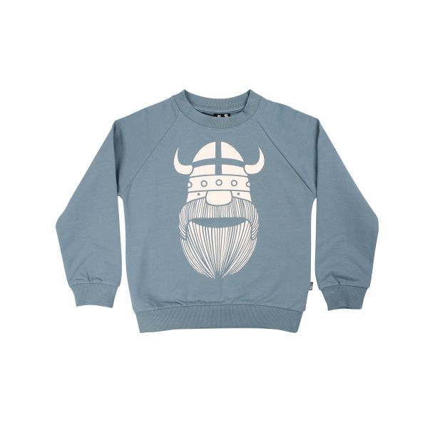 Danef - Danamerika Sweat - Sweatshirt mit dem Wikinger Erik, blue grey