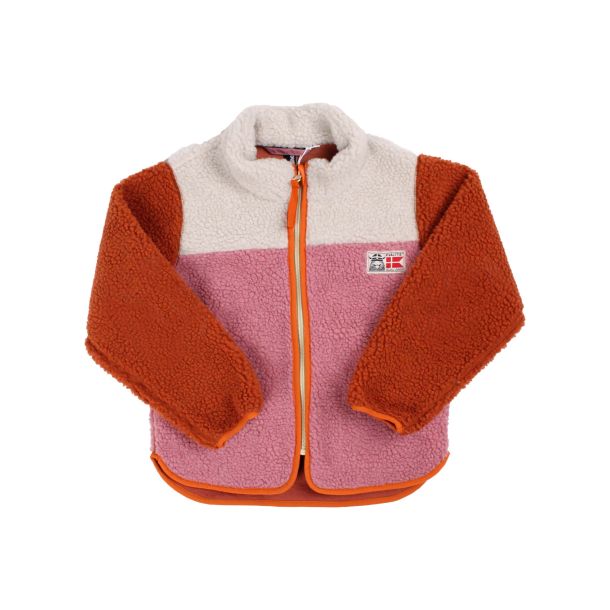 Danef - Danebaever - Fleece Jacket, rust/lt beige/old rose