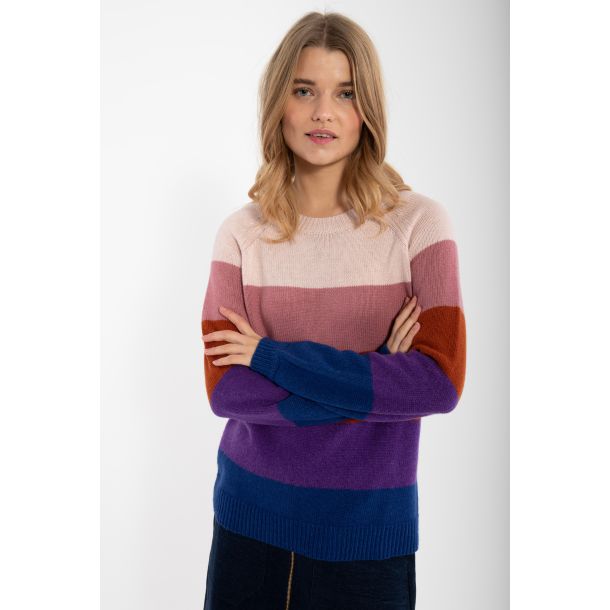 Danef K - Danelisa - skn uld Sweater med brede striber