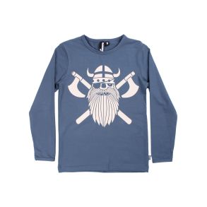 deltager labyrint sagsøger Danefæ - Organic - blå stribet shirt med Viking Erik - Mærker - IsaDisaKids