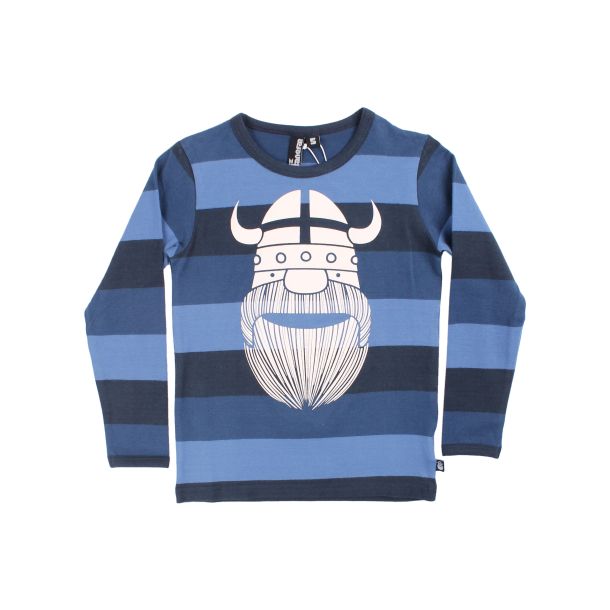 hvor som helst Fahrenheit skarpt Danefæ - Blå stribet shirt med Viking Erik - Mærker - IsaDisaKids
