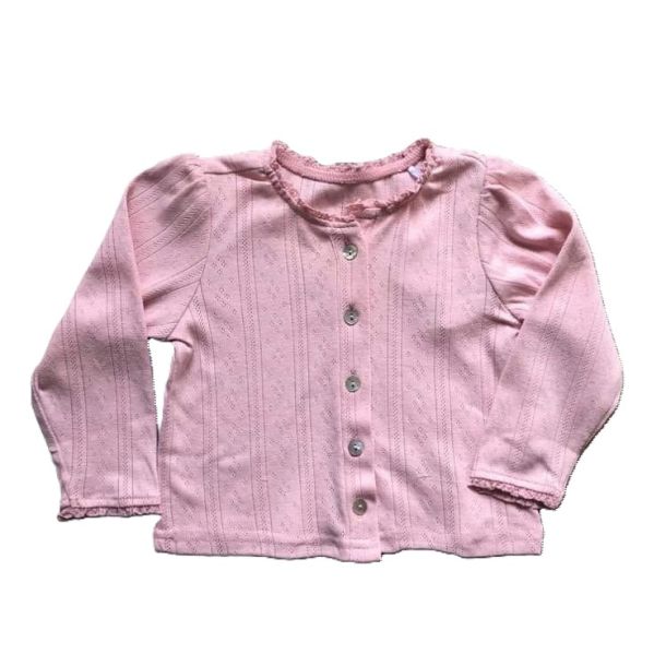 Okker Gokker - Basic Pointelle Cardigan, rosa