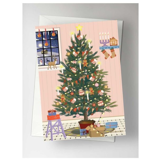 ViSSEVASSE - Kort - Glowing Christmas Tree - jul Anledningskort, A6