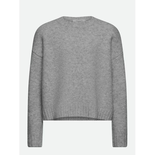 Rosemunde - O-neck pullover, Light grey melange