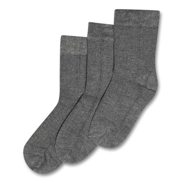 MiniPop - Bambus Strmpfe Socken 3-er pack, gray melange