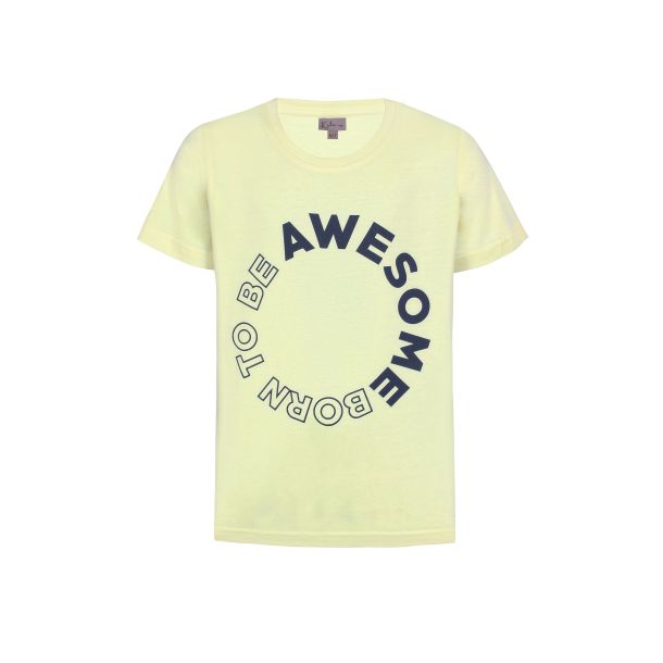 Kids Up - Flot t-shirt med tekst - Alvin - i gul