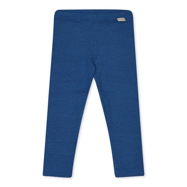 Petit Piao - ensfarvet rib leggings, deep cobalt