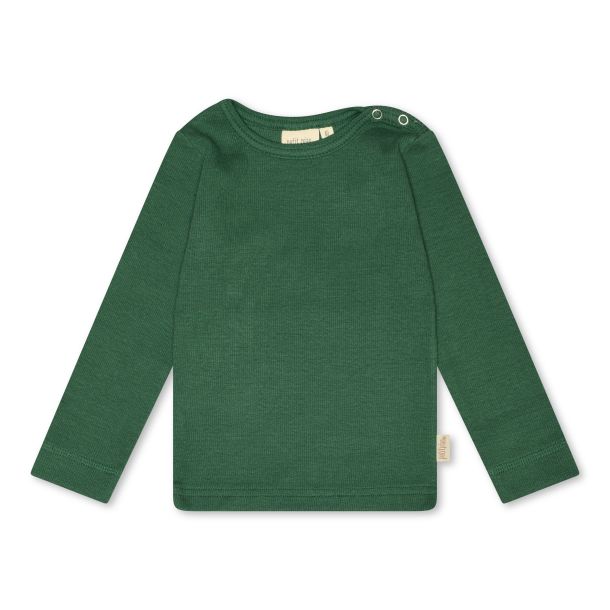 Petit Piao - langrmet t-shirt, emerald green