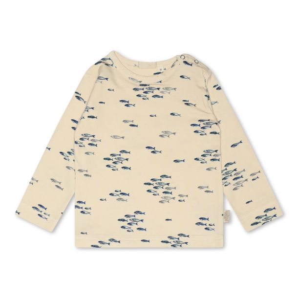 Petit Piao - bluse med fisk print, fish aop