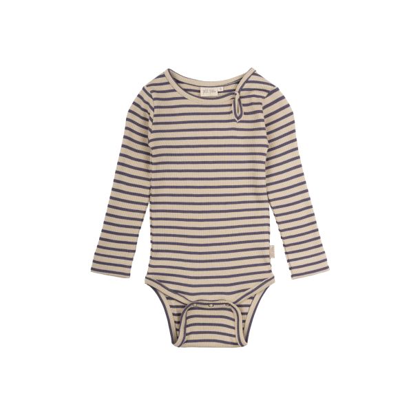 Petit Piao - stribet body, dusty violet