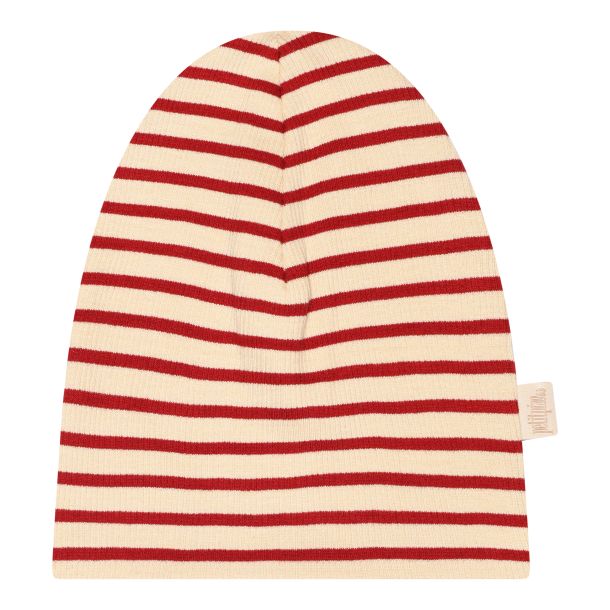 Petit Piao - Beanie hue med striber, chili pepper