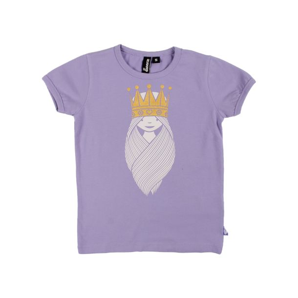 Danef -  Flot T-shirt i Lilla med vikinge pigen Freja 