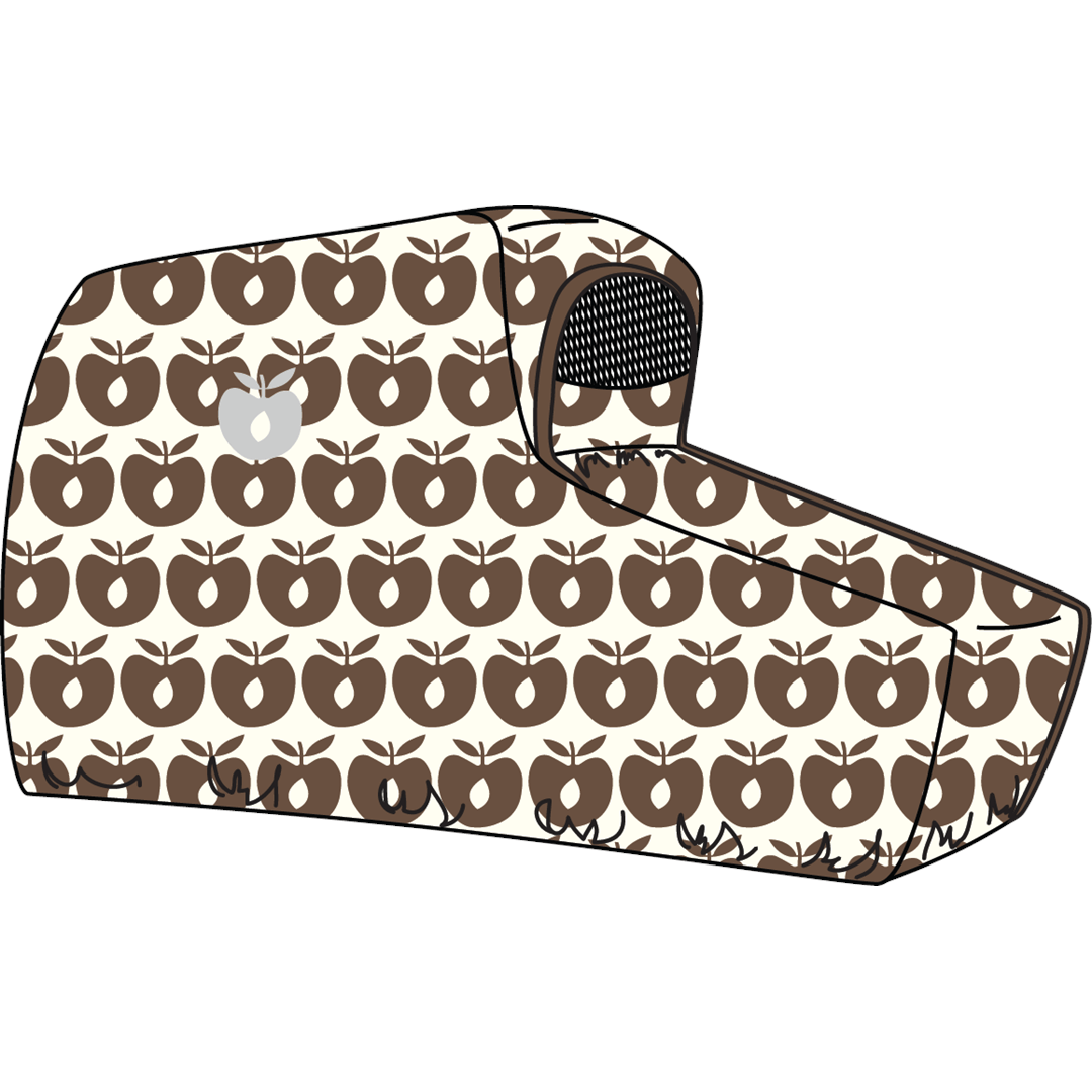 Småfolk - Skønt regnslag til barnevogne creme med brune æbler Accessories - IsaDisaKids