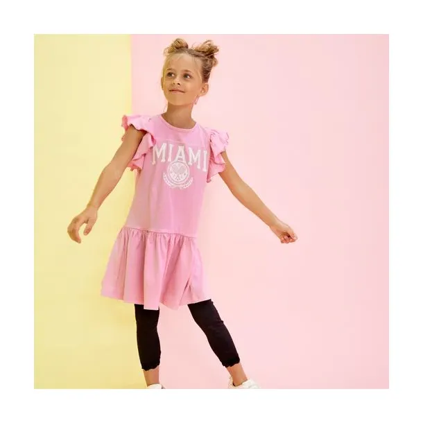 Kids Up - smuk kjole med print, lyserd