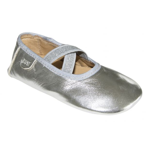 Zoom ind generation Bagvaskelse Ballerinaer i sølv og glimmer fra Melton - Ballerina sko - IsaDisaKids